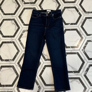 Frame Denim Women's Deep Indigo Straight Leg Jeans